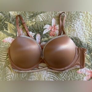 Victoria's Secret Very Sexy Push-up Tan Bra with Rhinestone Accents 38B